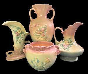 C1 - Vintage Hull Art Pottery Wildflower Vase Set (Lot of 4)
