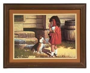 W - Vintage Jim Daly Confrontation Framed Art Print (1980)