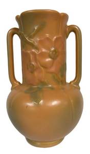 D5 - Vintage Weller Pottery Wild Rose Vase