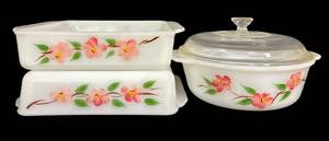 D4 - Vintage Anchor Hocking & Fire King Casserole Dishes (Lot of 3)