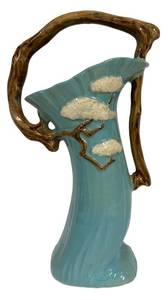 G6 - Vintage Roseville Ming Tree Basket Vase 510-14