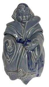 H6 - Vintage Red Wing Pottery Thou Shall Not Steal Cookie Jar 1941