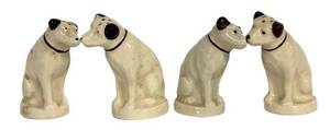 H3 - Vintage Rca Victor Nipper Ceramic Salt & Pepper Shakers Set of 4