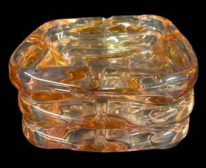 D3 - Amber Glass Ashtrays (Set of 3)