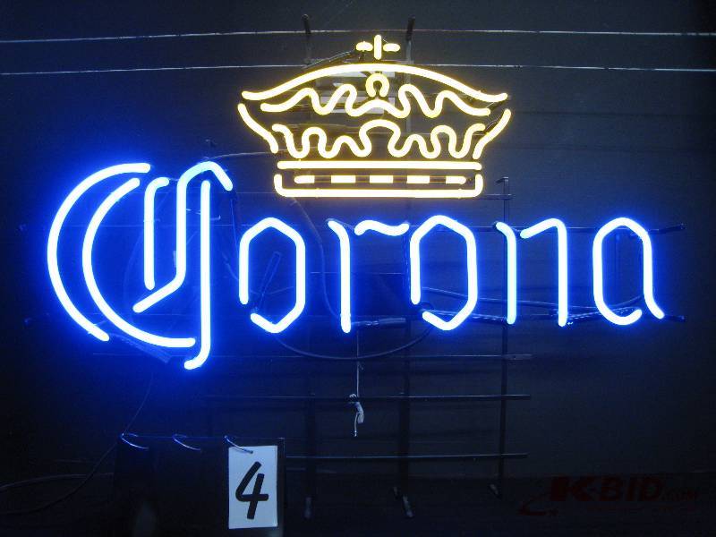 lot 4 image: Corona Crown neon - large 45 L x 34 h