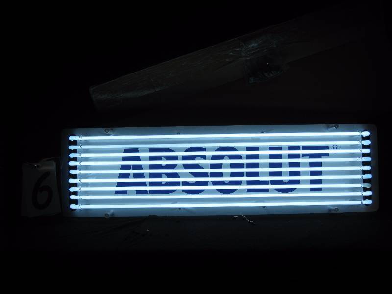 lot 6 image: Absolut neon - New in Box 30 L x 8 h