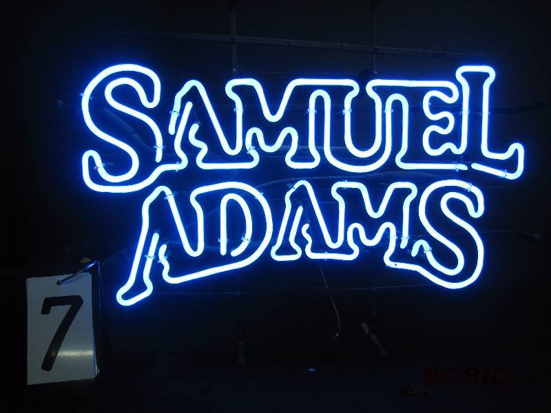 lot 7 image: Samuel Adams neon 26 L x 20 h