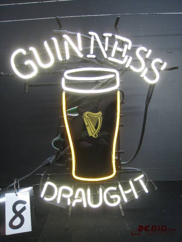 lot 8 image: Guinness Draught neon 24 L x 28 h