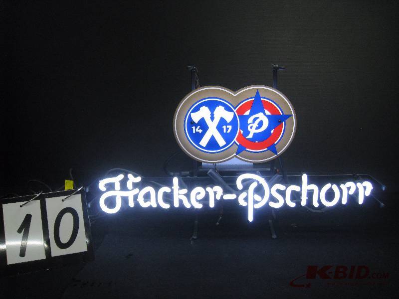 lot 10 image: Hacker Pschorr neon 28 L x 16 h