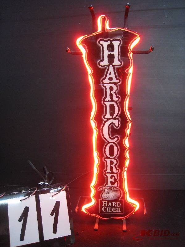 lot 11 image: Hardcore Cider neon 9 L x 25 h