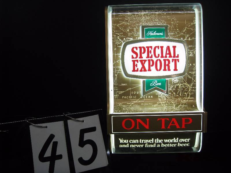 lot 45 image: Special Export on Tap light up NOS 11 w x 17 h