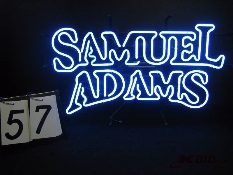 lot 57 image: Samuel Adams neon 27 w x 15 h