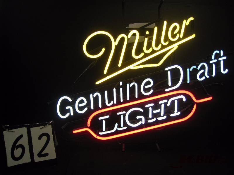 lot 62 image: Miller Geniune Draft Light neon 30 w x 24 h