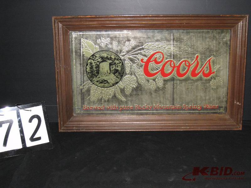 lot 72 image: Coors Pure Rocky Mountain Spring Water mirror 27 w x 17 h