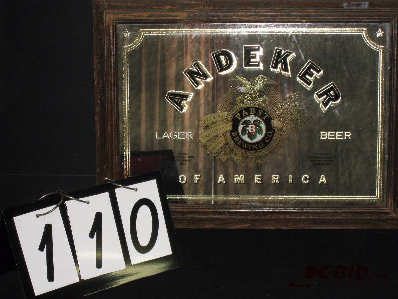 lot 110 image: Andeker mirror.  22 w x 16 h