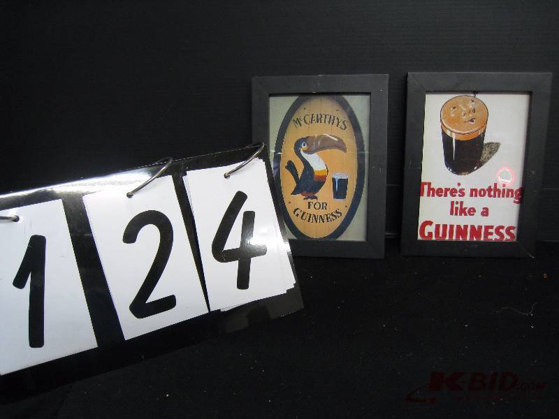 lot 124 image: Guinness  2 framed prints - 1 Toucan and 1 glass Theres nothing like a Guinness 6 w x 8 h