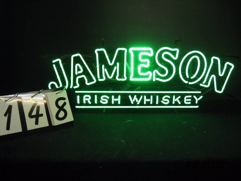 lot 148 image: Jameson Irish Whiskey neon - rare liquor neon sign 36 w x 13 h