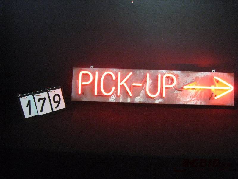 lot 179 image: Pick Up -- neon sign 44 w x 9 h