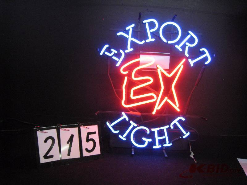 lot 215 image: Special Export with flashing EX neon 20 w x 25 h