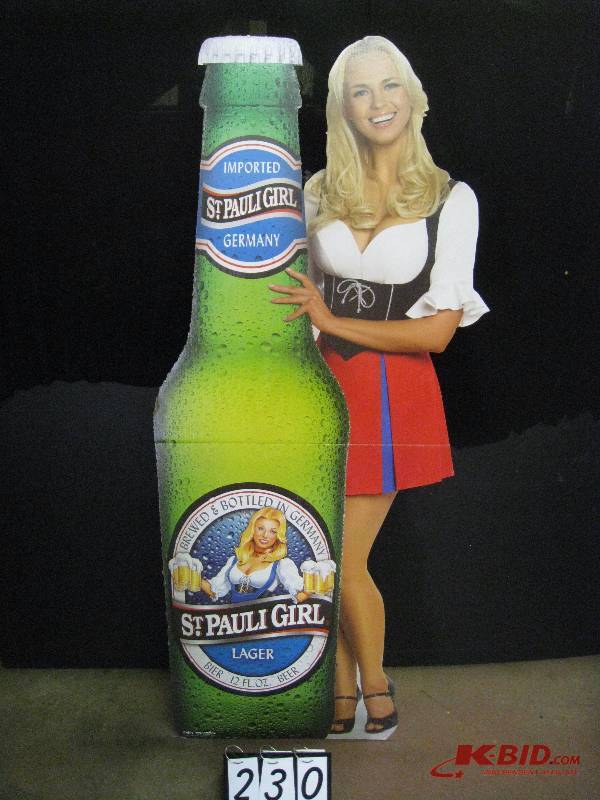 lot 230 image: St Pauli Girl - Blondie cardboard cutout 26 w x 72 h