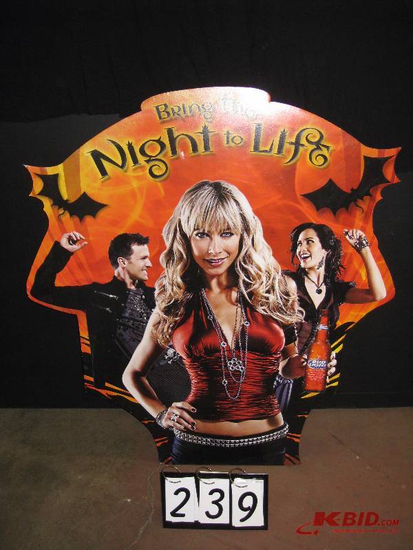 lot 239 image: Bud Light, Halloween Theme - cardboard cutout 38 w x 43 h