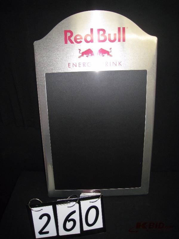 lot 260 image: Red Bull chalk board 18 w x 30 h