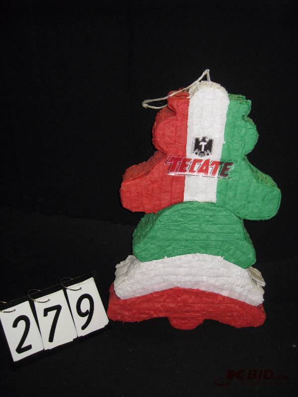 lot 279 image: Tecate Mexican Bells piata 16 w x 25 h