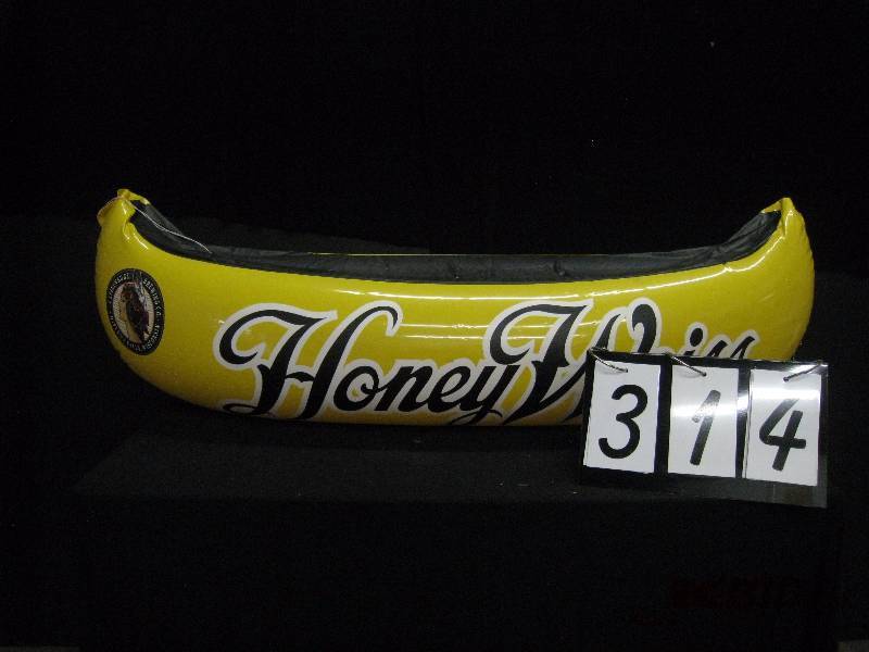 lot 314 image: Leinenkugels Honey Weiss inflatable canoe 44 w x 16 h