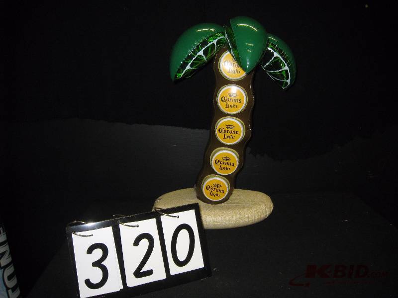 lot 320 image: Corona inflatable palm tree with lime slices as leaves, cute 15 w x 22 h x 12 d