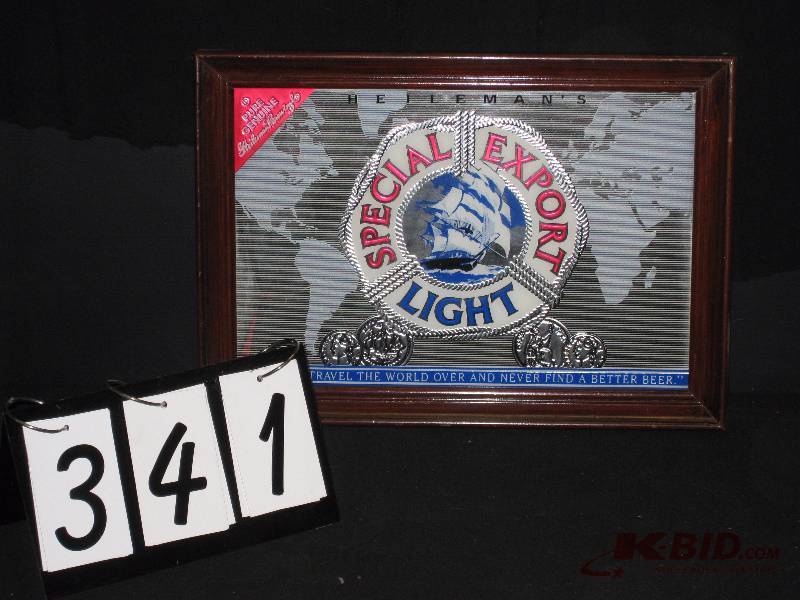 lot 341 image: Special Export Light mirror. (white curtain in background reflection of mirror not part of graphics) 20 w x 14 h