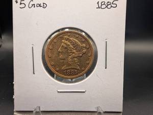 1885 Liberty Head $5 Gold Coin