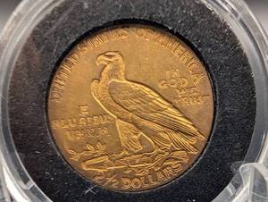 1908 Indian Head Quarter Eagle $2.50 Gold Coin