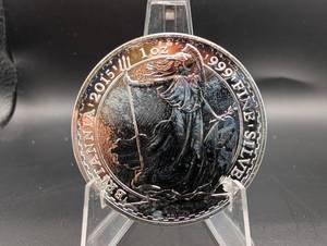 2015 Britannia 1 Oz .999 Fine Silver 2 Pound Coin