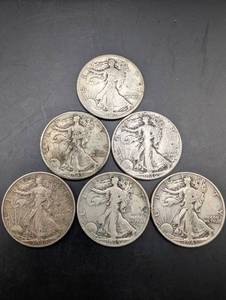 Walking Liberty Half Dollars (Lot of 6)