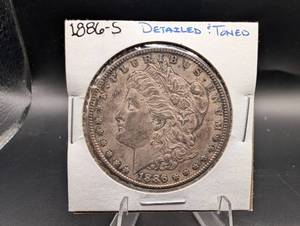 1886-s Morgan Silver Dollar Toned