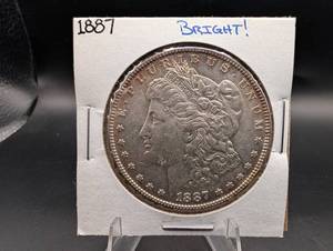 1887 Morgan Silver Dollar Bright
