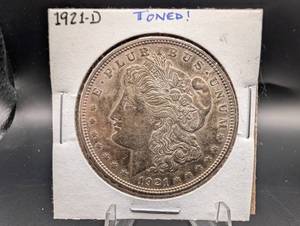 1921-d Morgan Silver Dollar Toned