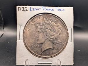 1922 Peace Silver Dollar Light Purple Tone