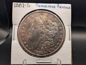 1881-s Morgan Silver Dollar Reflective Reverse