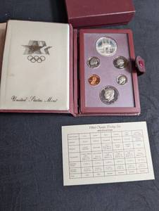 1984 Olympic Prestige Proof Set With Display Case