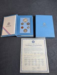 1987 United States Prestige Set Constitution Coins With Box & Coa