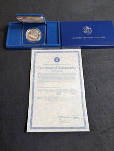 1987 United States Constitution Silver Dollar Proof With Box & Coa
