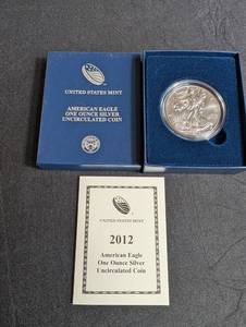 2012 American Eagle One Ounce Silver Uncirculated Coin - West Point W