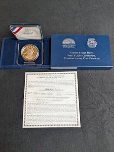2003 First Flight Centennial Proof Silver Dollar Coin With Box & Coa