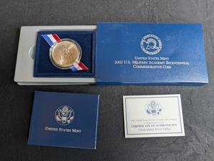 2002 U.s. Military Academy Bicentennial Silver Dollar - West Point Mint