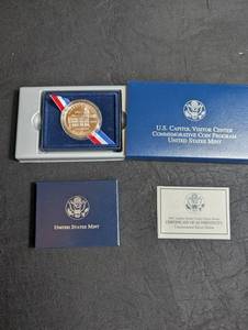 2001 Capitol Visitor Center Silver Dollar With Box & Coa