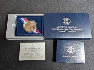 2000 Library of Congress Silver Dollar Coin Set With Coa