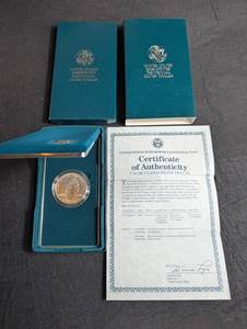 1990 Eisenhower Centennial Silver Dollar 90% Silver With Box & Coa