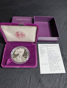 1993 American Silver Eagle One Dollar Proof Coin in Case