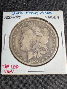 1900-occ Morgan Silver Dollar Vam-8a Top 100 Variety